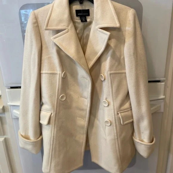 Moda International Cream Peacoat - Picture 6 of 9